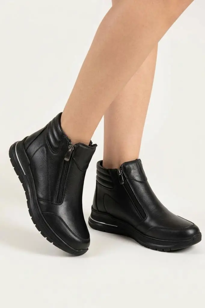 Pisagor Ps-2004 Kadın Hakiki Deri Ortopedik Casual Bot