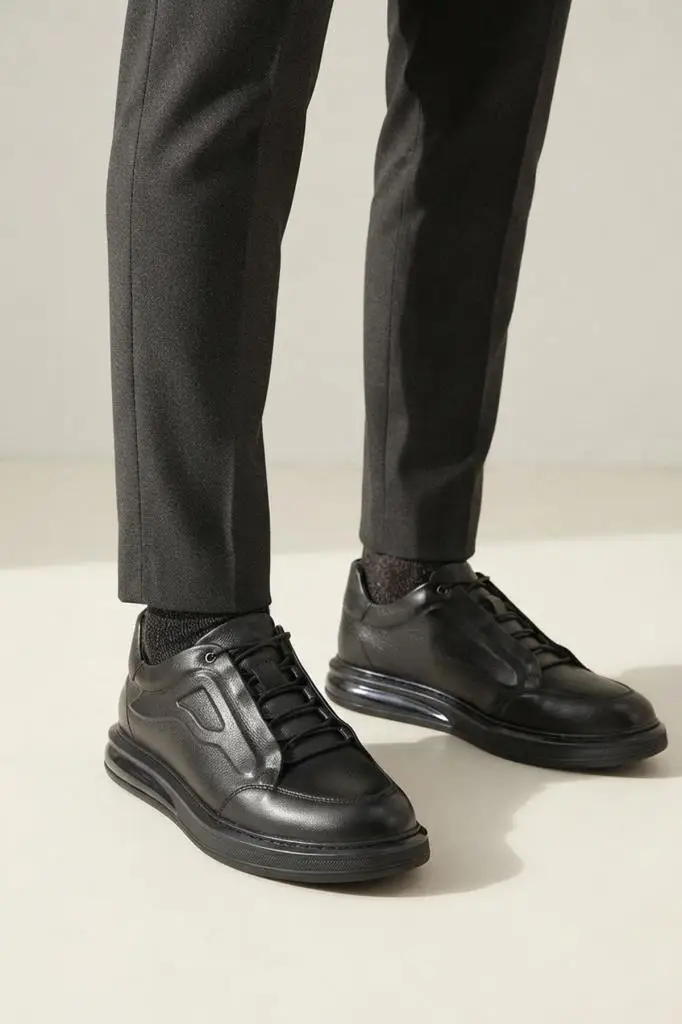 Pisagor Ps-2560 Erkek Hakiki Deri Casual Ayakkabı