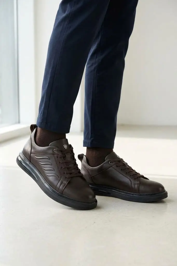 Pisagor Ps-2580 Erkek Hakiki Deri Casual Ayakkabı 