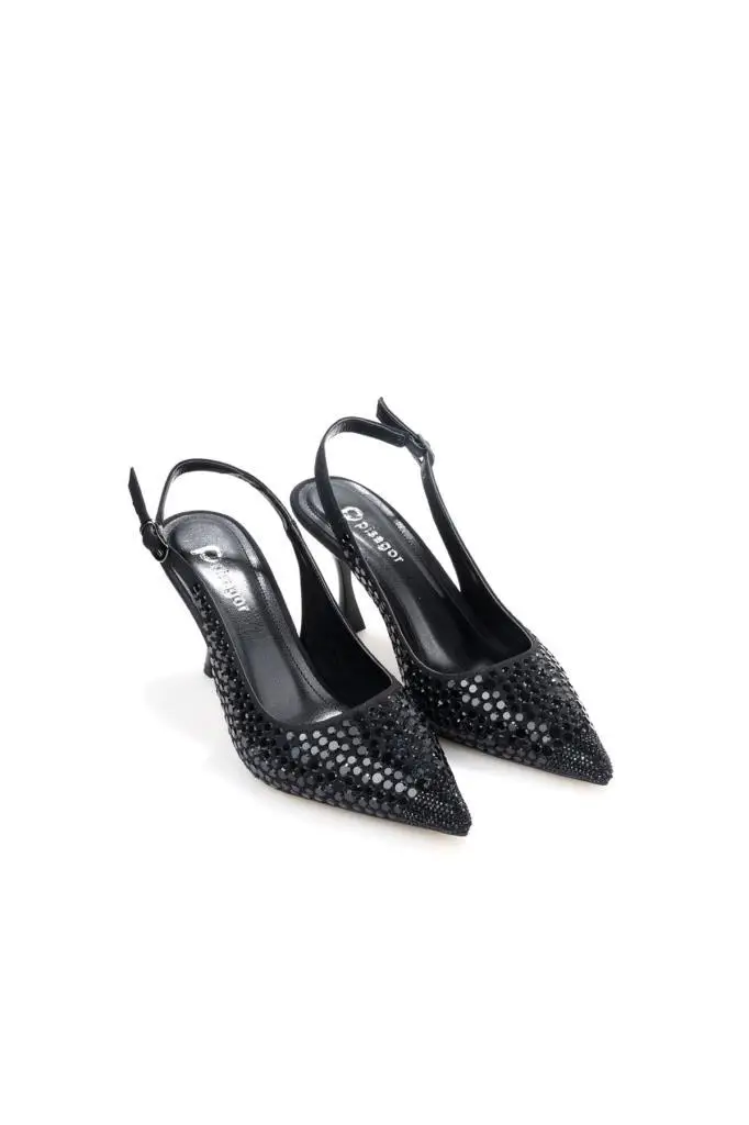 Pisagor Ps-32150 Kadın 7 Cm Arkası Açık Abiye Stiletto Ayakkabı Pisagor Ps-32150 Kadın 7 Cm Arkası Açık Abiye Stiletto Ayakkabı