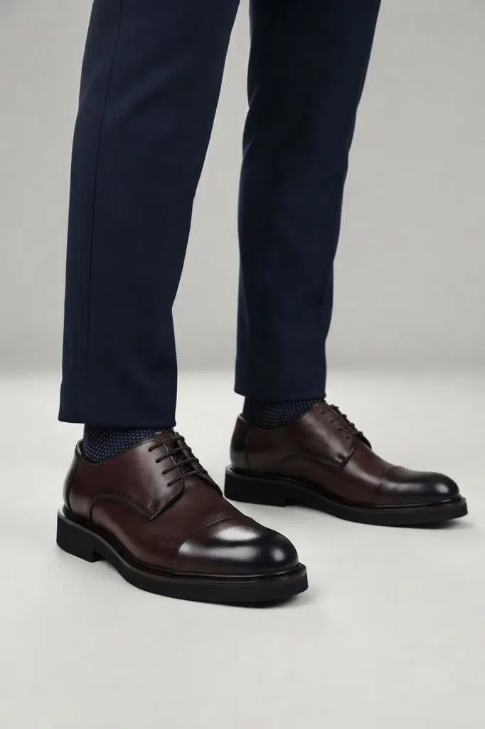 Pisagor Ps-74749 Hakiki Deri Erkek Exclusıve Oxford Günlük Ayakkabı