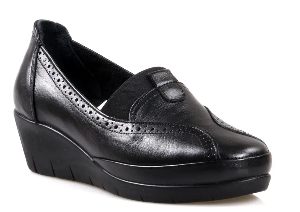 Scavia Ortapedik Comfort Siyah Deri Bayan Ayakkabı Scavia Ortapedik Comfort Siyah Deri Bayan Ayakkabı